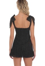 Lucy In The Sky Rosette Shoulder Tie Mini Dress