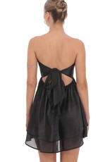 Lucy In The Sky Sheen Cutout Babydoll Mini Dress
