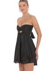 Lucy In The Sky Sheen Cutout Babydoll Mini Dress
