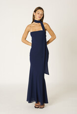 Chiffon Strapless Scarf Detail Maxi Dress