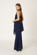 Chiffon Strapless Scarf Detail Maxi Dress