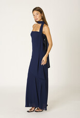 Chiffon Strapless Scarf Detail Maxi Dress