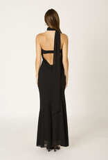 Chiffon Strapless Scarf Detail Maxi Dress