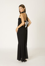 Chiffon Strapless Scarf Detail Maxi Dress