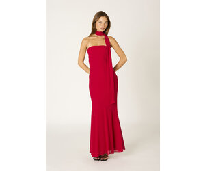 chinese dress ladies Melrose Satin Chiffon Maxi Dress