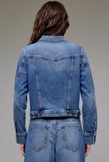 Pearl Stud Denim Trucker Jacket