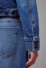Pearl Stud Denim Trucker Jacket
