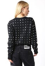 Studded Button Front Sweater