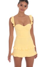 Lucy In The Sky Ruffle Corset Mini Dress