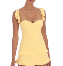 Lucy In The Sky Ruffle Corset Mini Dress