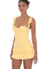 Lucy In The Sky Ruffle Corset Mini Dress