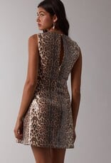 Sequin Leopard Sleeveless Mini Dress