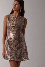 Sequin Leopard Sleeveless Mini Dress