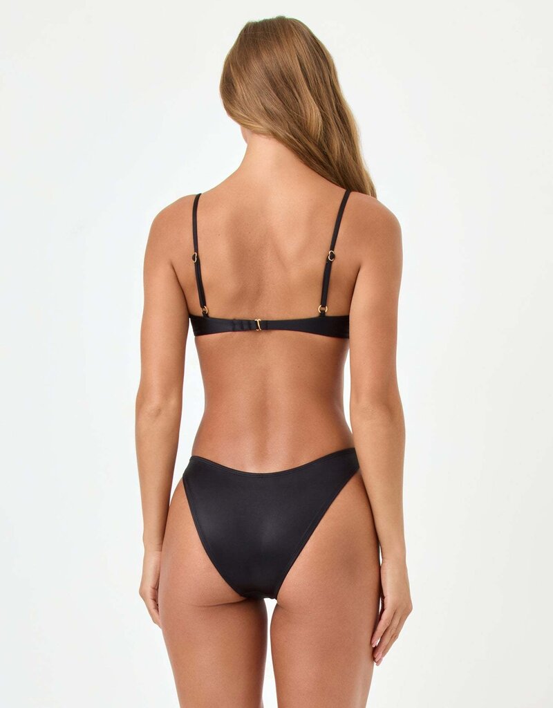 L Space Teagan Satin Shine Bikini Bottom Full