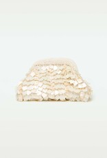 L Space Vienna Shell Clutch Purse Cream