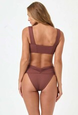 L Space Bardot Eco Rib Bikini Bottom Classic