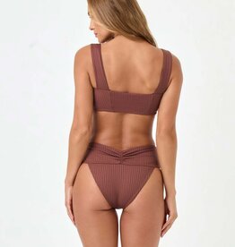 L Space Bardot Eco Rib Bikini Bottom Classic