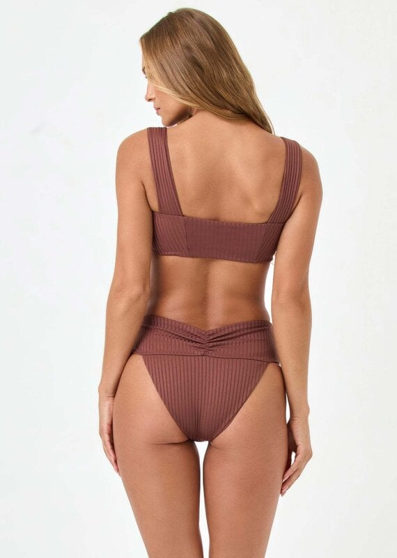 L Space Bardot Eco Rib Bikini Bottom Classic
