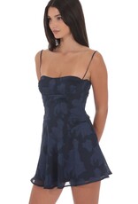 Lucy In The Sky Textured Floral A Line Mini Dress