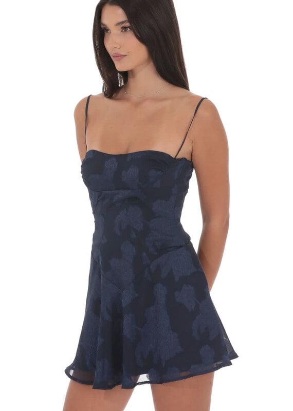 Lucy In The Sky Textured Floral A Line Mini Dress
