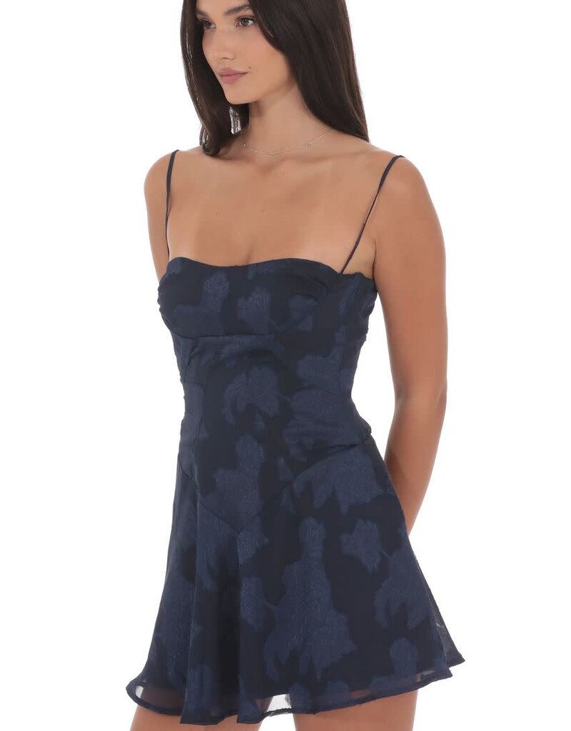 Lucy In The Sky Textured Floral A Line Mini Dress