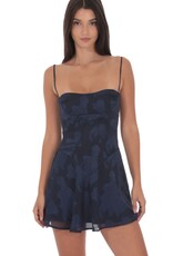 Lucy In The Sky Textured Floral A Line Mini Dress