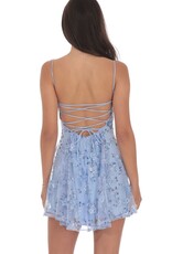 Lucy In The Sky Floral Sequin Fit and Flare Mini Dress