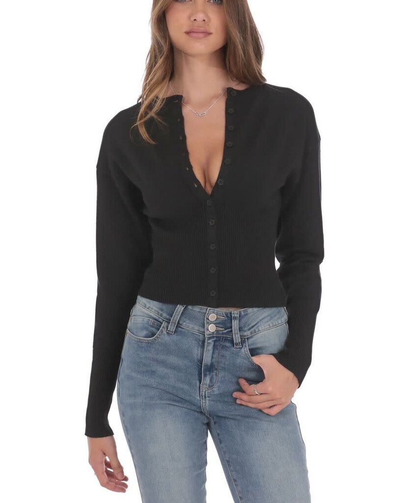 Lucy In The Sky Cinched Knit Cardigan