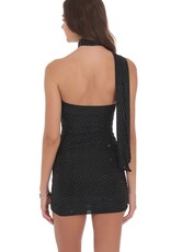 Lucy In The Sky Scarf Rhinestone Mesh Bodycon Mini Dress