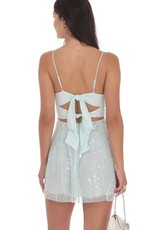Lucy In The Sky Sequin Glitter A Line Mini Dress
