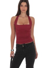 Lucy In The Sky Halter Ruched Top
