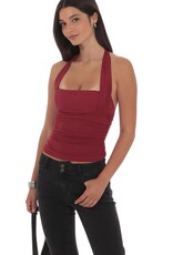 Lucy In The Sky Halter Ruched Top