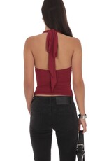 Lucy In The Sky Halter Ruched Top