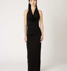 Xenia Cowl Neck Halter Maxi Dress