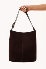 Billini Cali Shoulder Bag Chocolate Suede