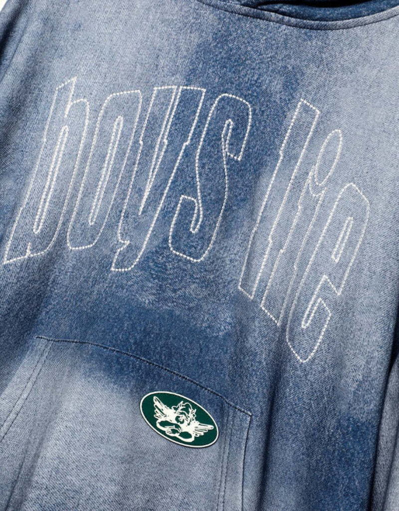 Boys Lie Done Denim Racer Hoodie