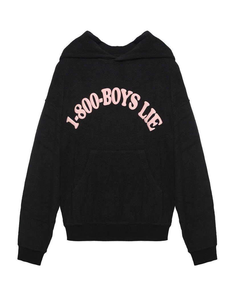 Boys Lie Black 1-800 Boys Lie Racer Hoodie