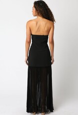 Strapless Sheer Bottom Maxi Dress
