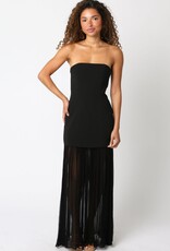 Strapless Sheer Bottom Maxi Dress