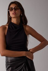 Keys Cowl Neck Open Back Top