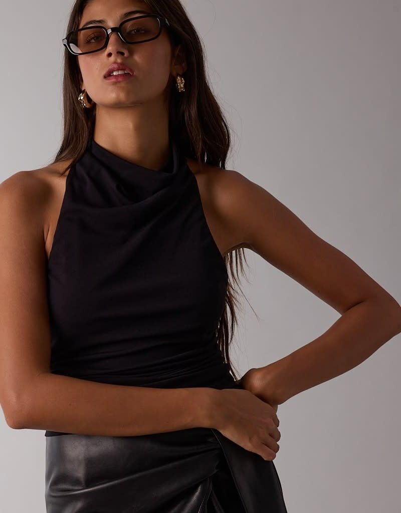Keys Cowl Neck Open Back Top