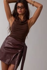 Keys Cowl Neck Open Back Top