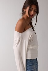 One Shoulder Fit Waist Long Sleeve Top