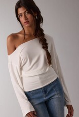 One Shoulder Fit Waist Long Sleeve Top