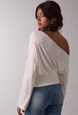One Shoulder Fit Waist Long Sleeve Top