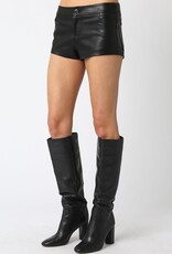 Coe Faux Leather Micro Shorts
