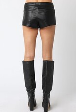 Coe Faux Leather Micro Shorts