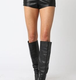 Coe Faux Leather Micro Shorts
