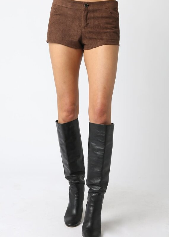 Deane Faux Suede Micro Shorts