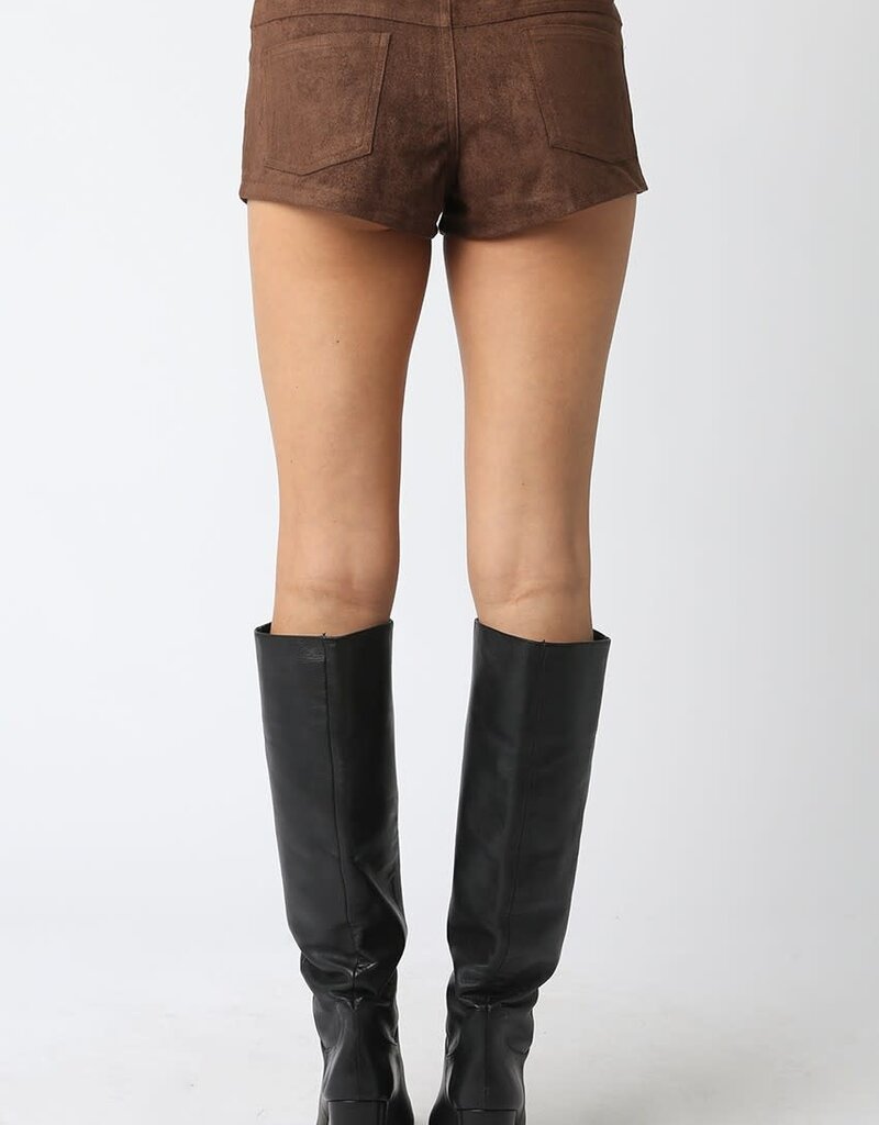 Deane Faux Suede Micro Shorts
